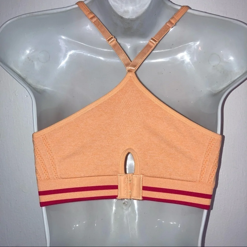 Marisa Tek Racerback Sports Bra M 34C 36B Orange